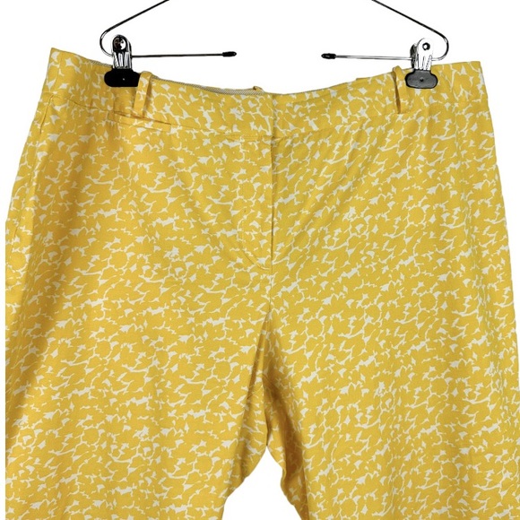 Talbots Cropped Pants Yellow Patterned Size 18W - Picture 2 of 8